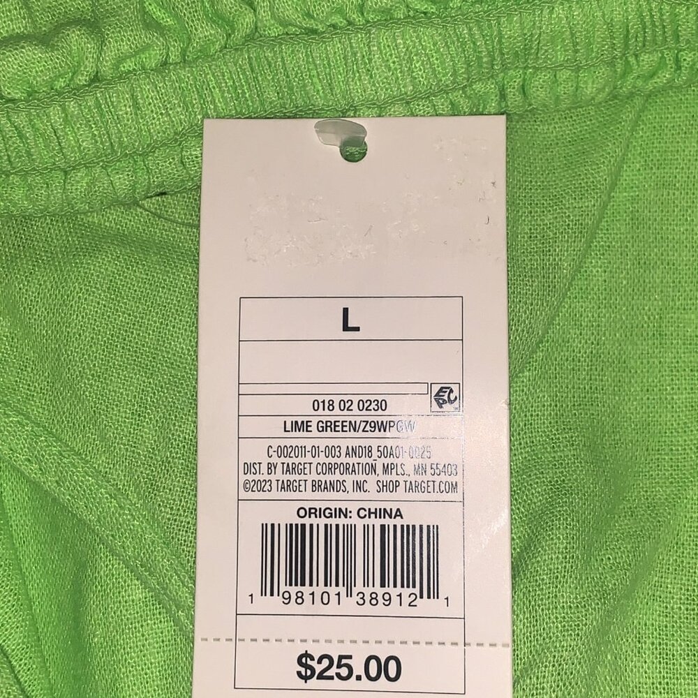A New Day Womens Stretchy Off-Shoulder Ruffle Green Crop Top Size Large - Picture 5 of 11
